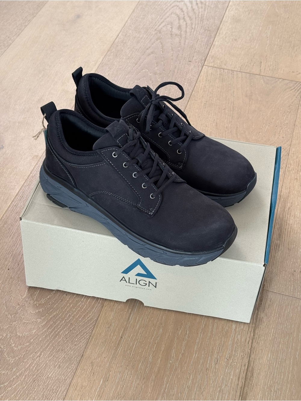 Align Men's Verdell Waterproof Slip-Resistant Oxfords Black Shoes Men's 12 New - Picture 2 of 12